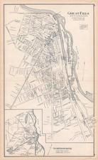 Great Falls - Somersworth, Somersworth, New Hampshire State Atlas 1892 Uncolored